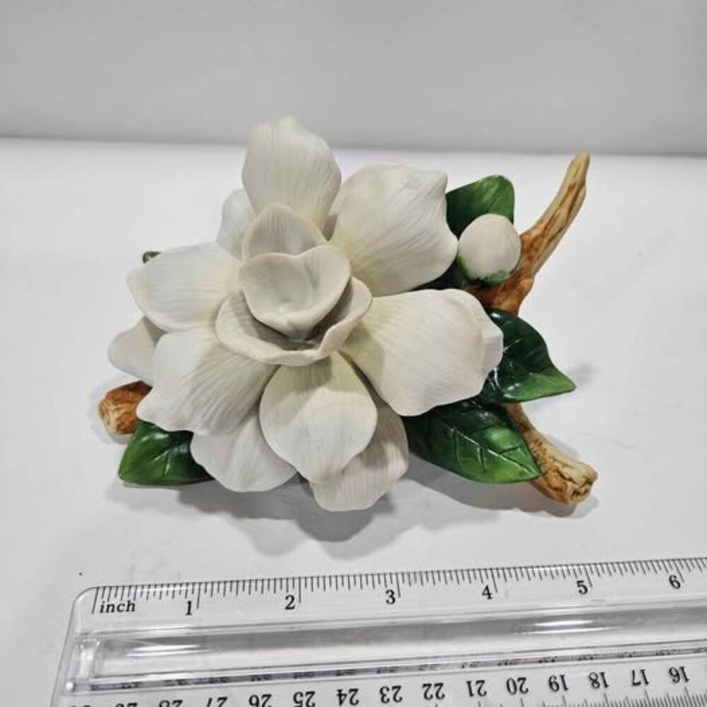 White Gardenia Flower Figurine